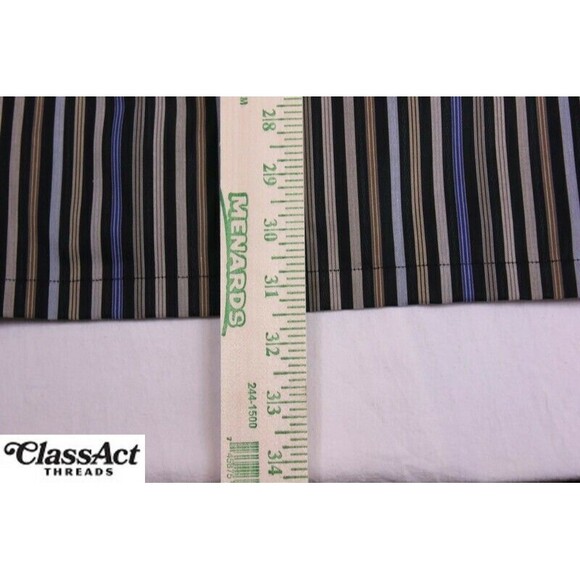 Zanella Mens Shirt Multi Color Striped Button Down Cotton Modern Point Italy M - Picture 4 of 8